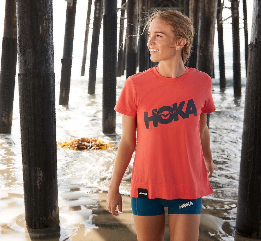 Camisa Hoka One One Mujer - Brand - Naranjas - ICP163857